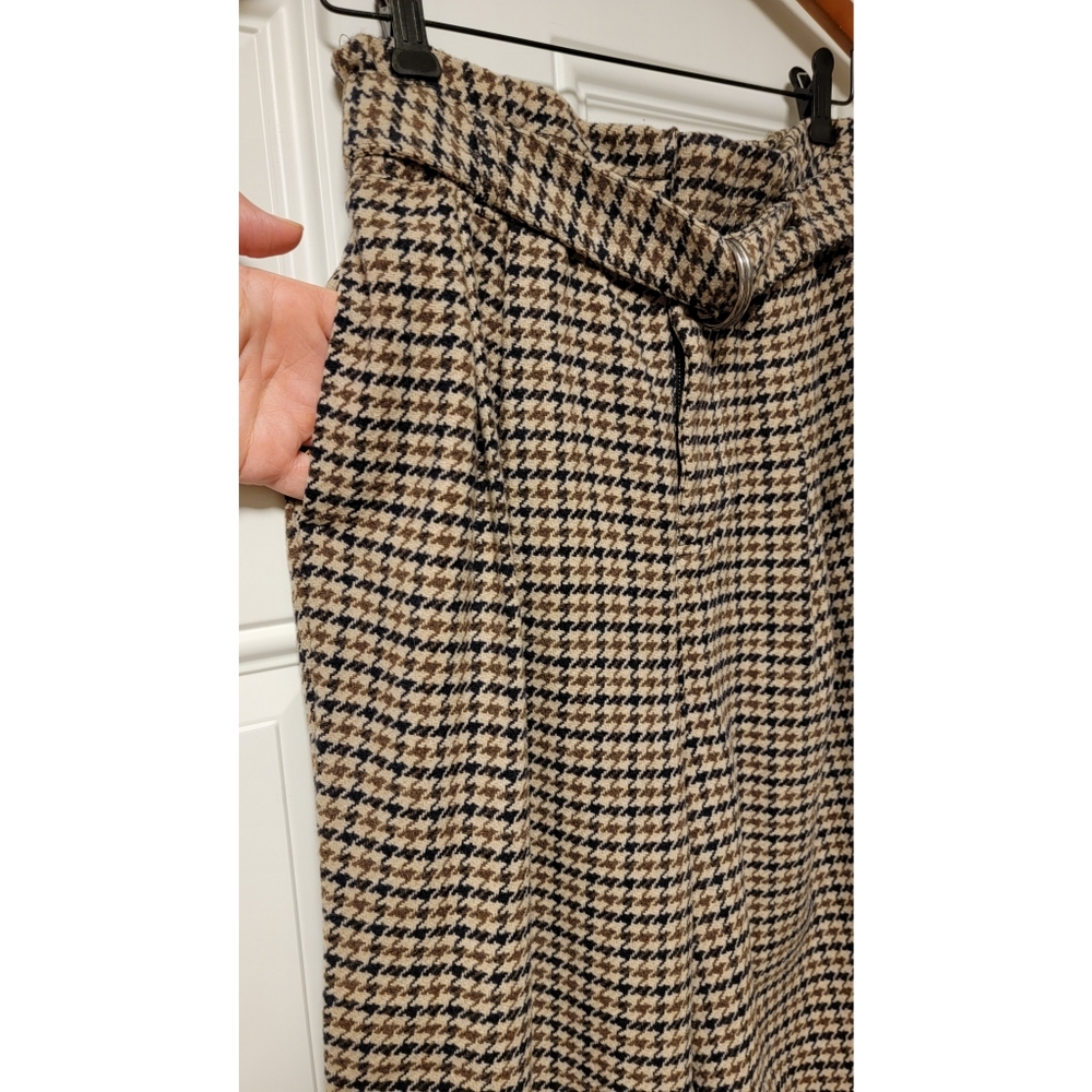 FREE PEOPLE  - Maryam Houndstooth Paperbag Pants - Picture 7 of 8